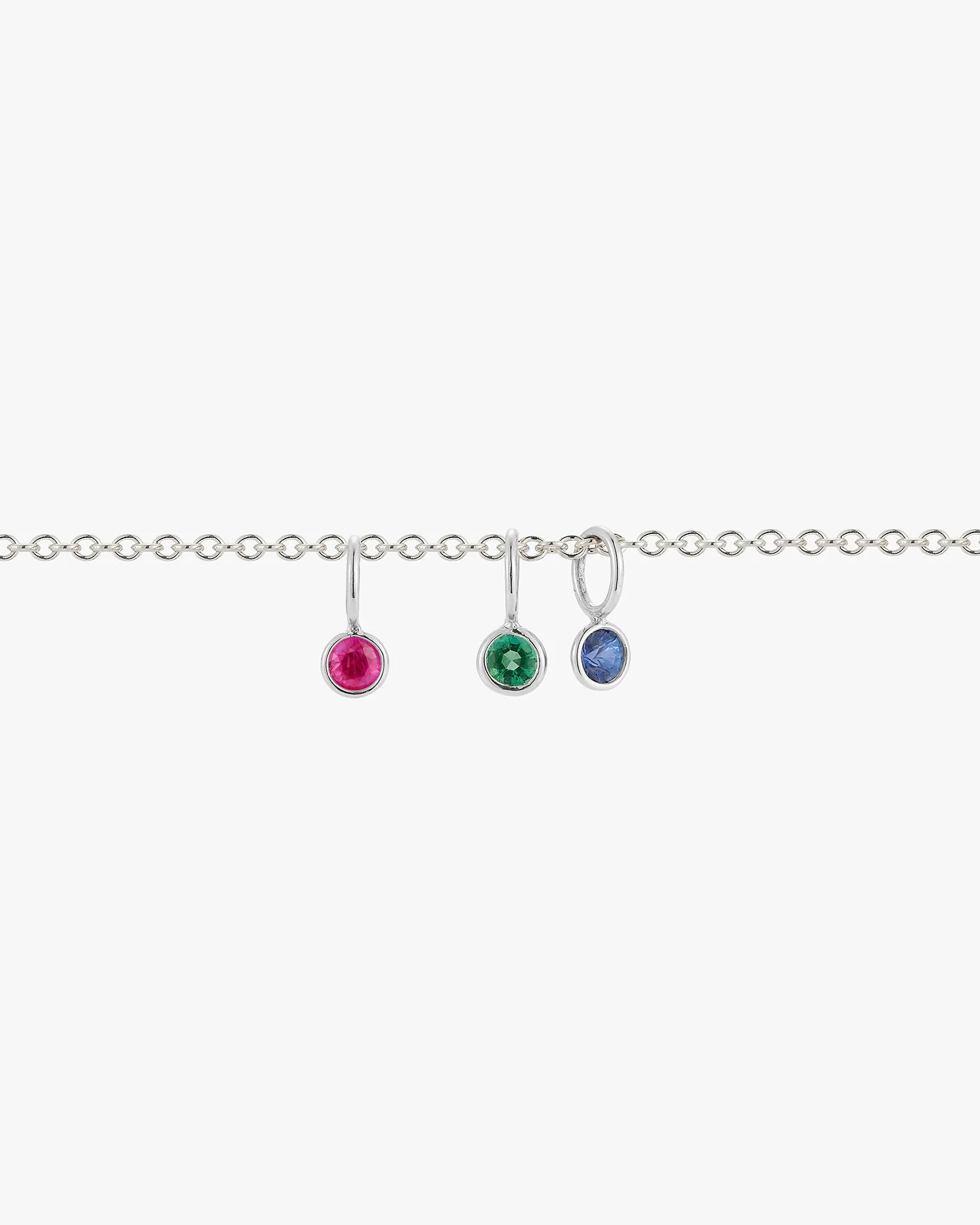 Gemstone Drops in Silver
