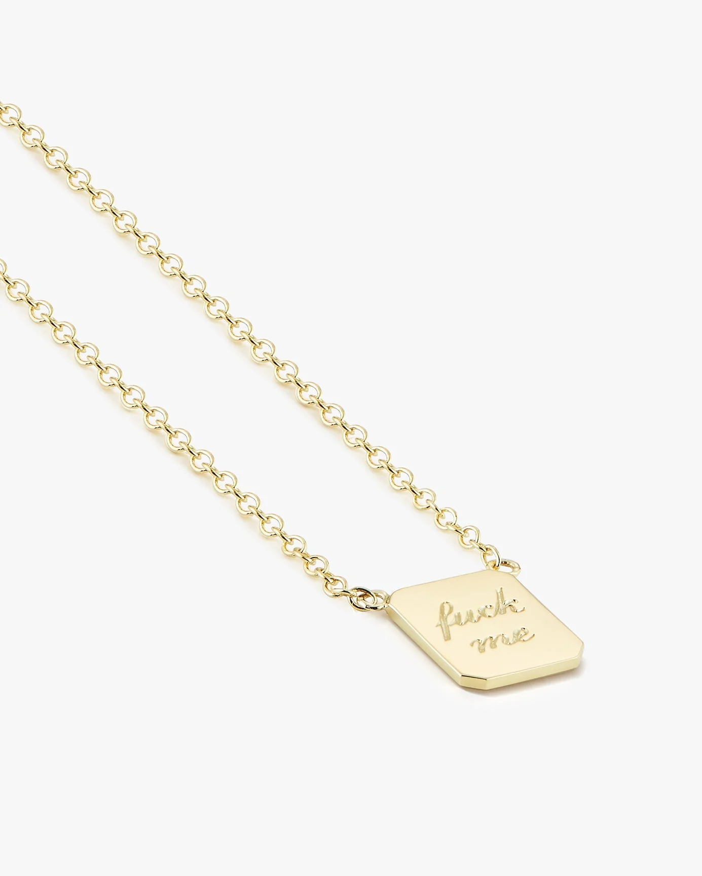 FU/ME Tag Necklace in Gold - Image 3