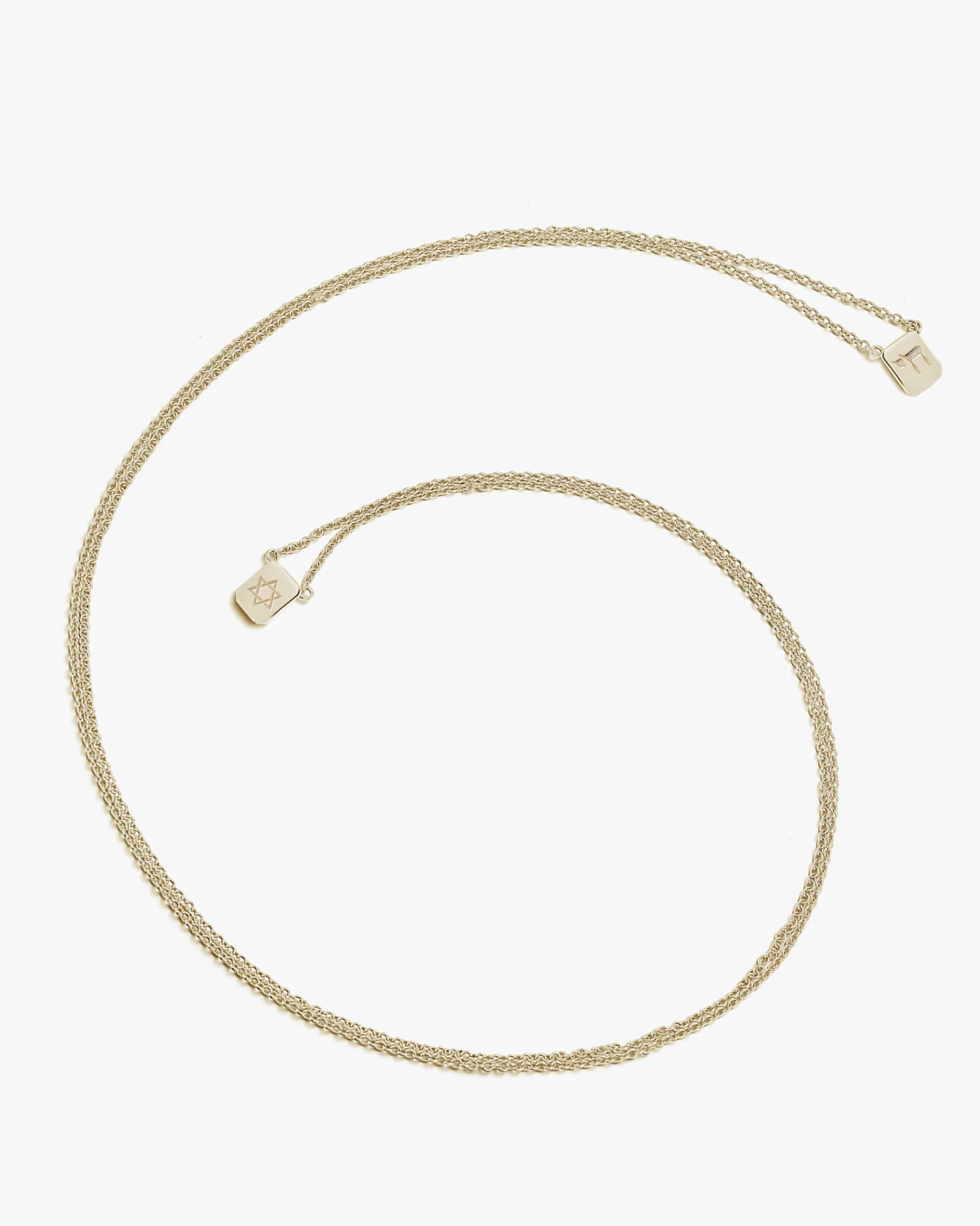Star of David / Chai Tag Necklace in Gold - Image 3