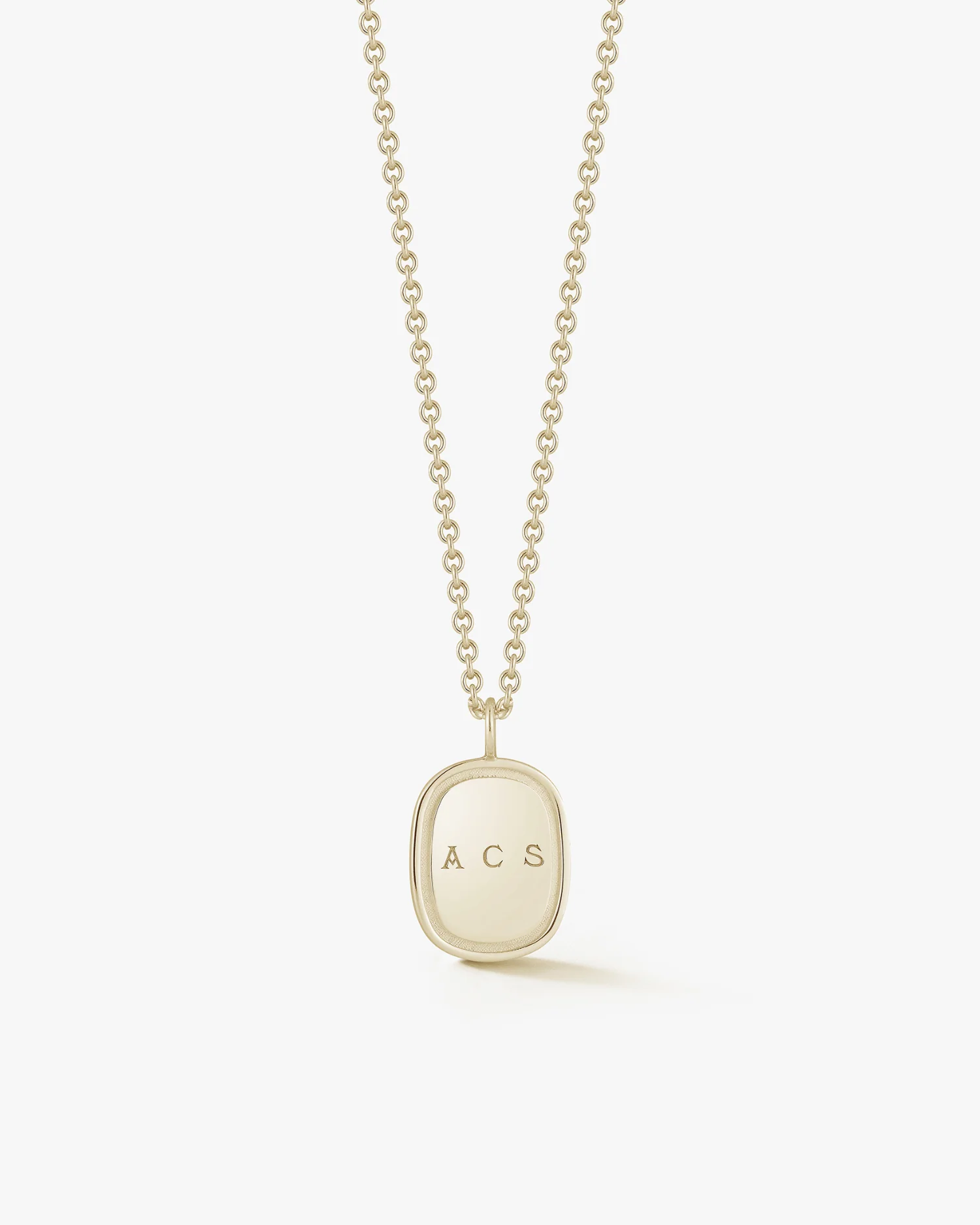 Large Oblong Pendant in Gold
