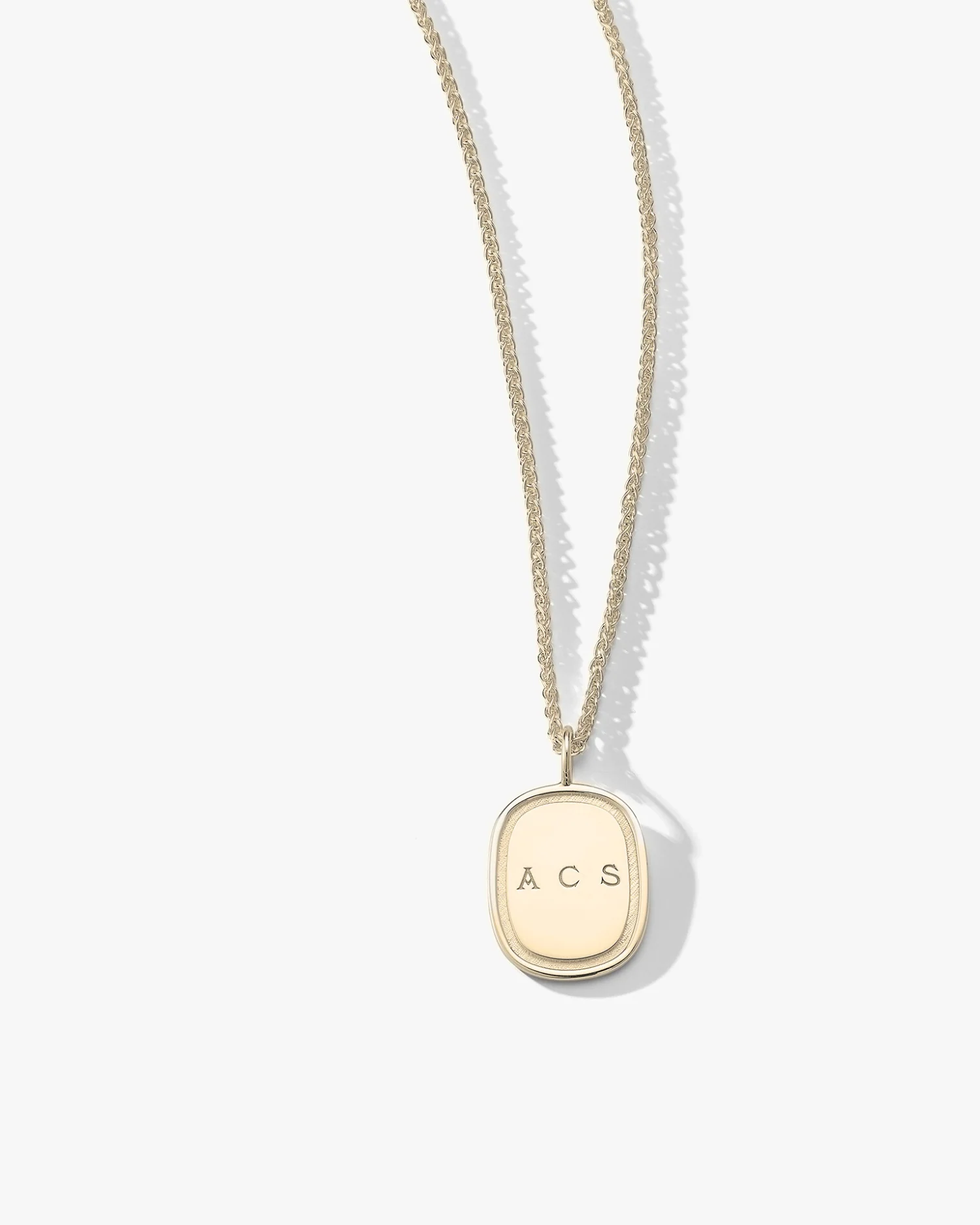 Large Oblong Pendant in Gold - Image 2