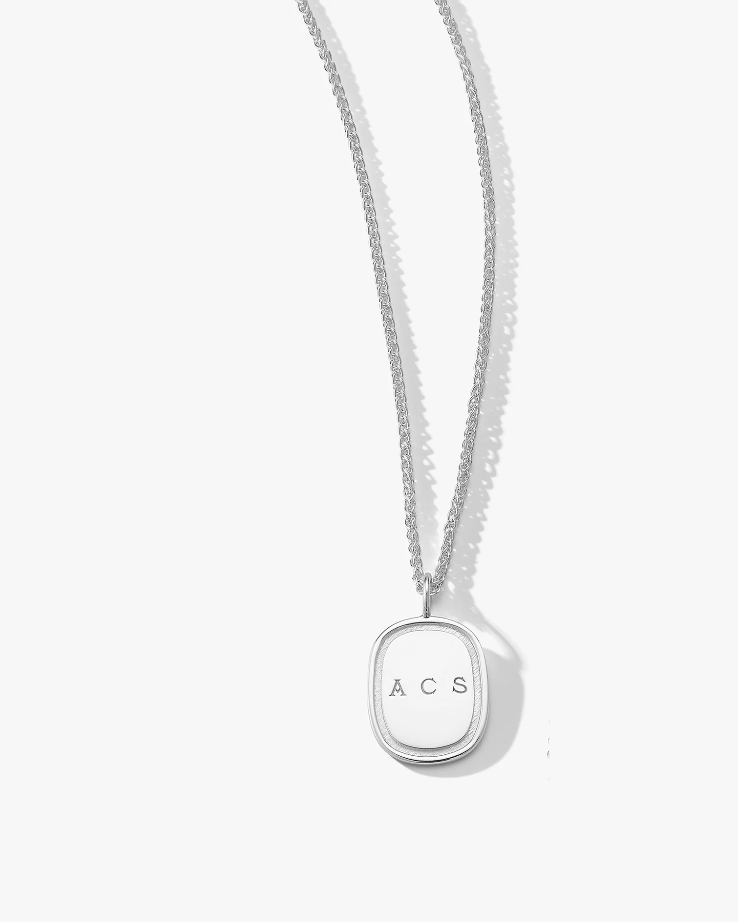 Large Oblong Pendant in Silver - Image 2