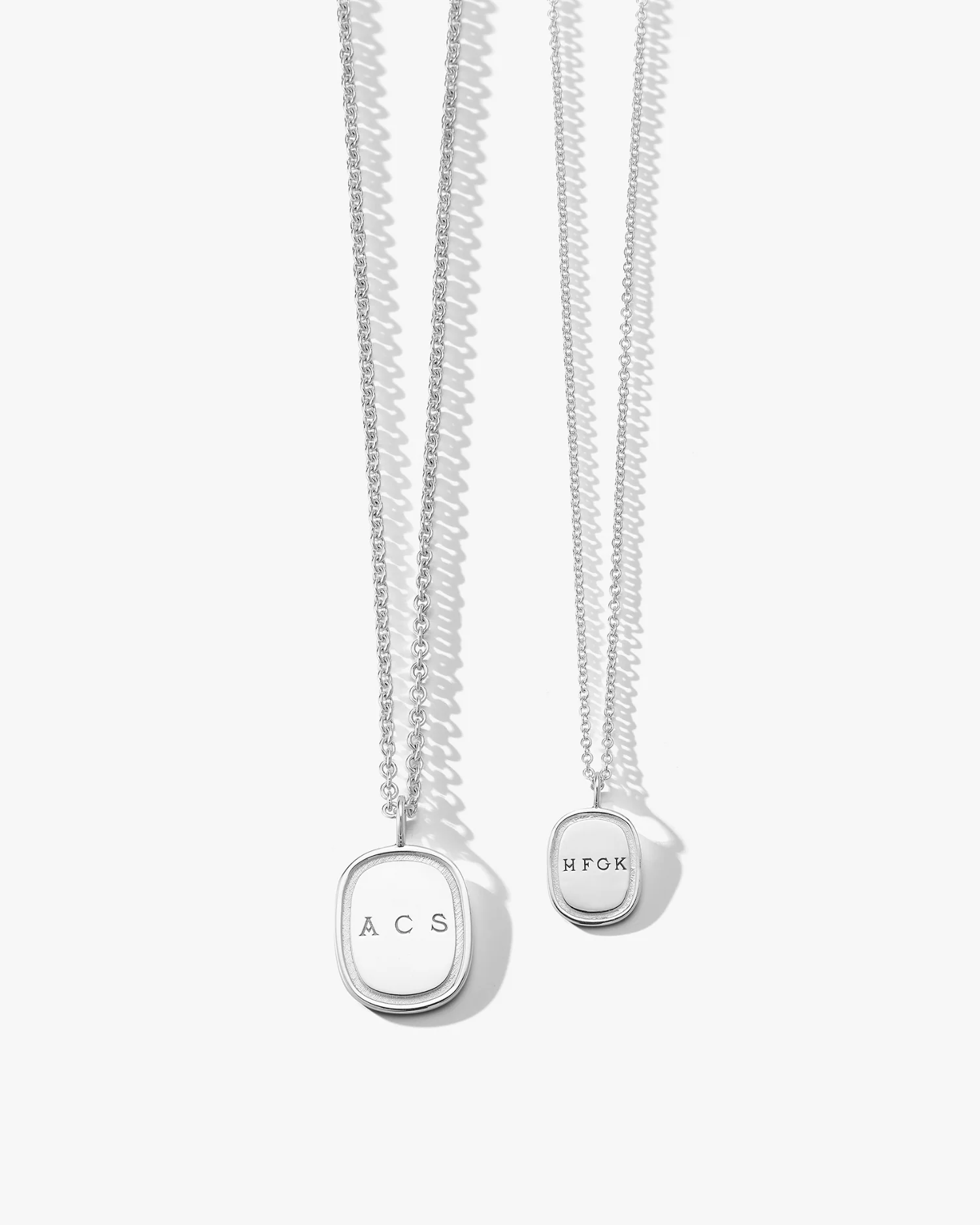 Large Oblong Pendant in Silver - Image 3