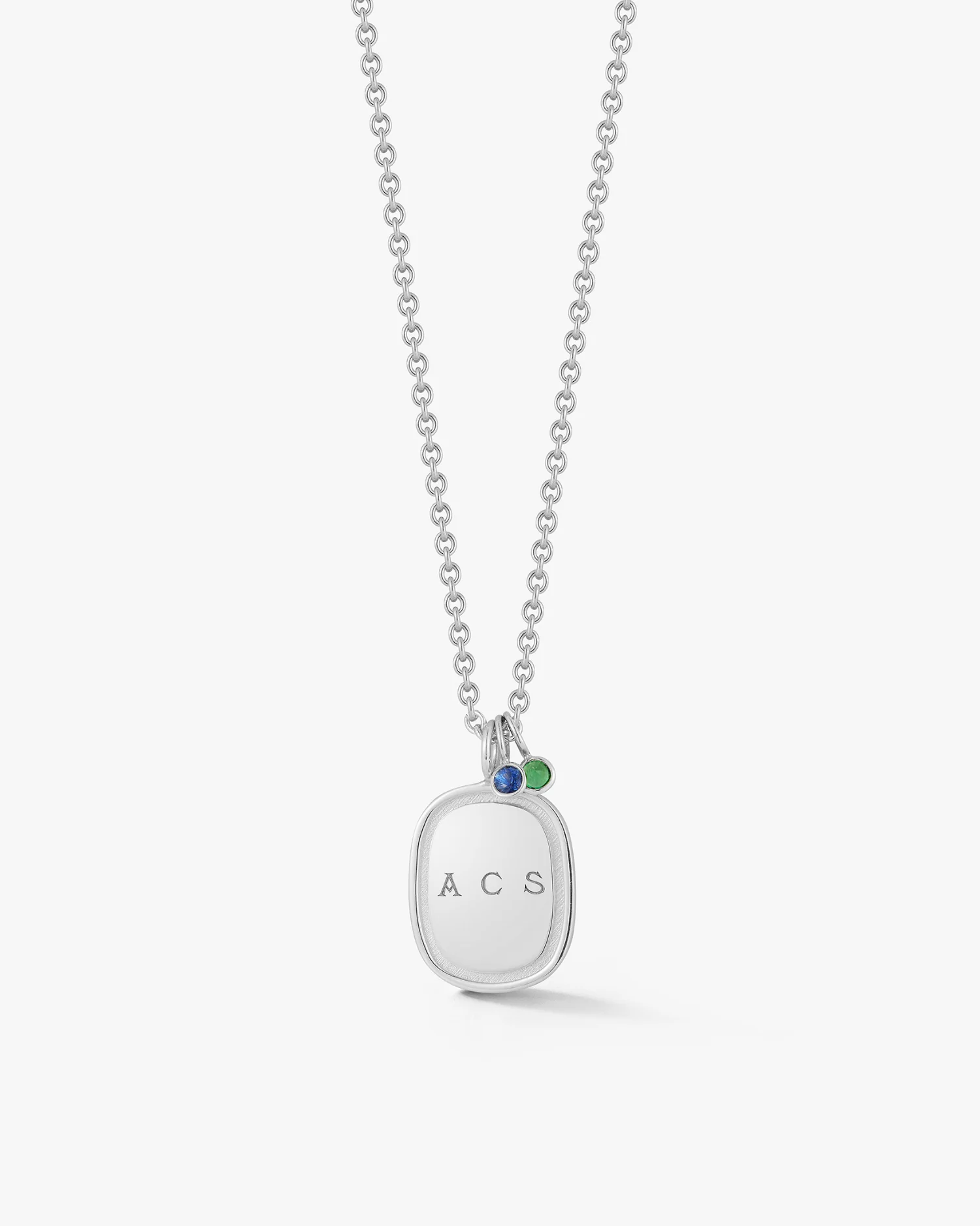 Large Oblong Pendant in Silver - Image 4