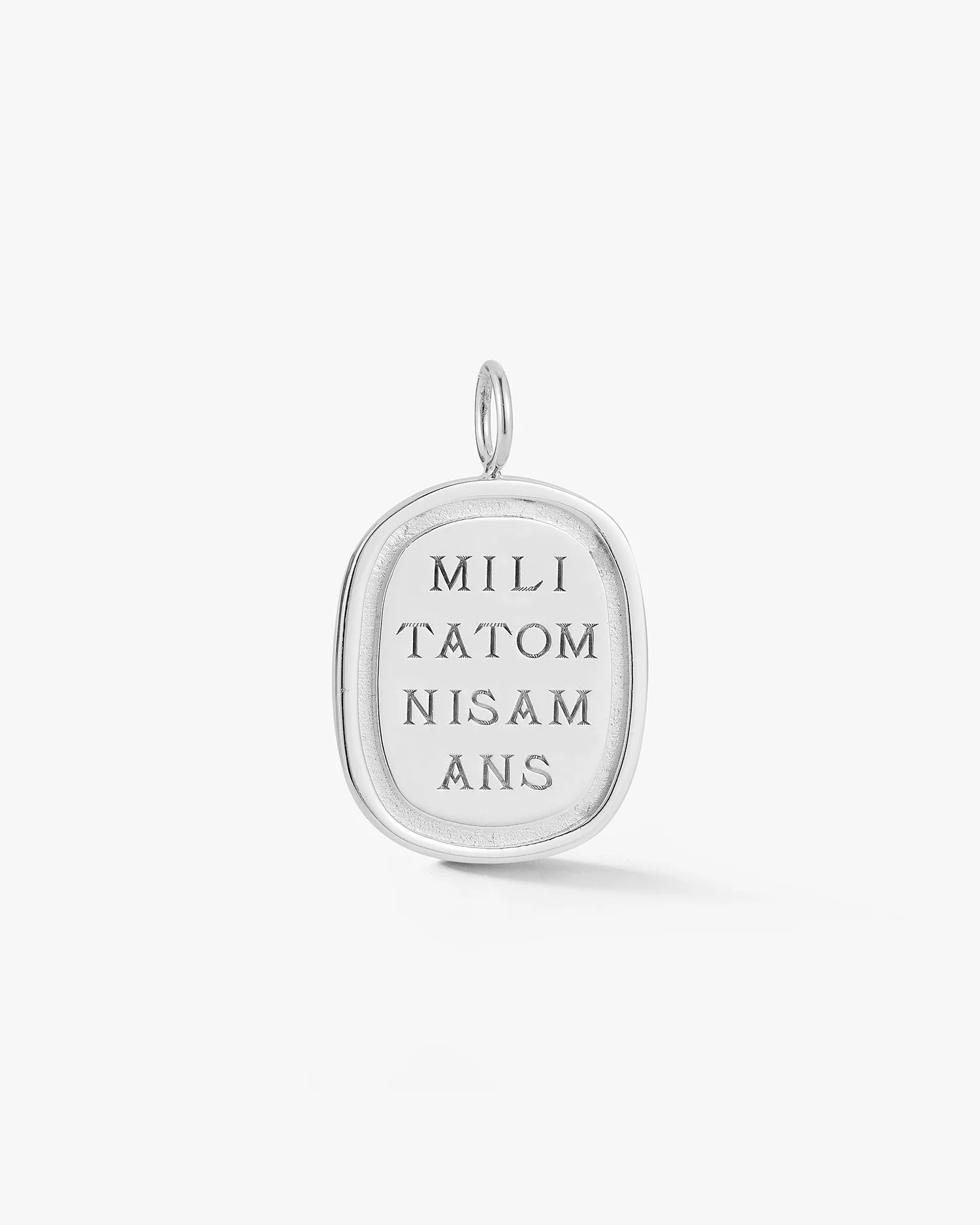 Large Love is War Pendant in Silver - Image 4