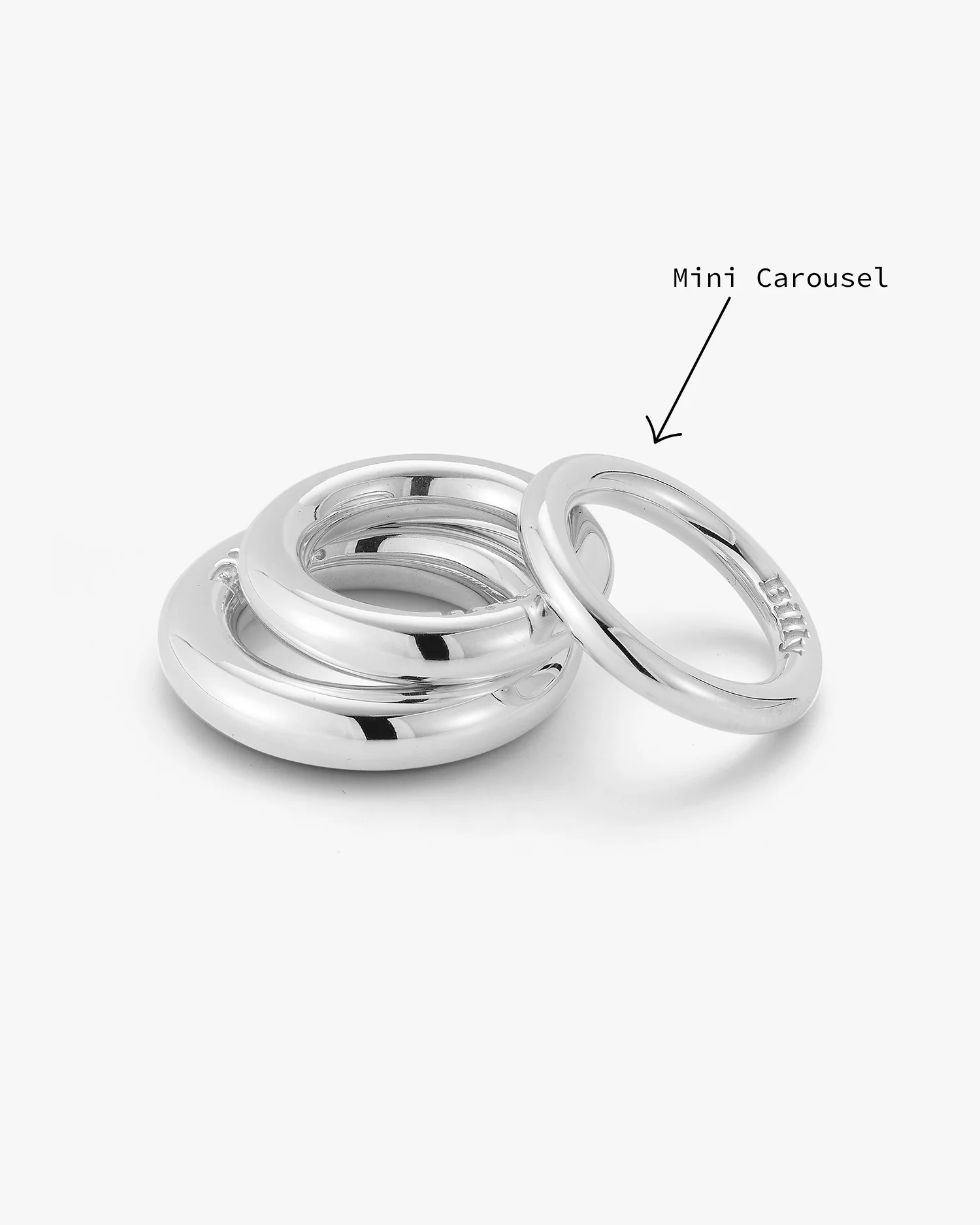 Mini Carousel Ring in Silver - Image 2