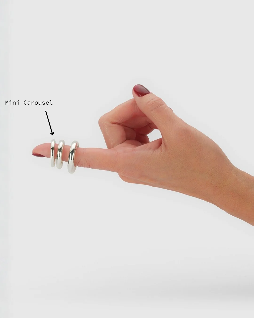 Mini Carousel Ring in Silver - Image 3
