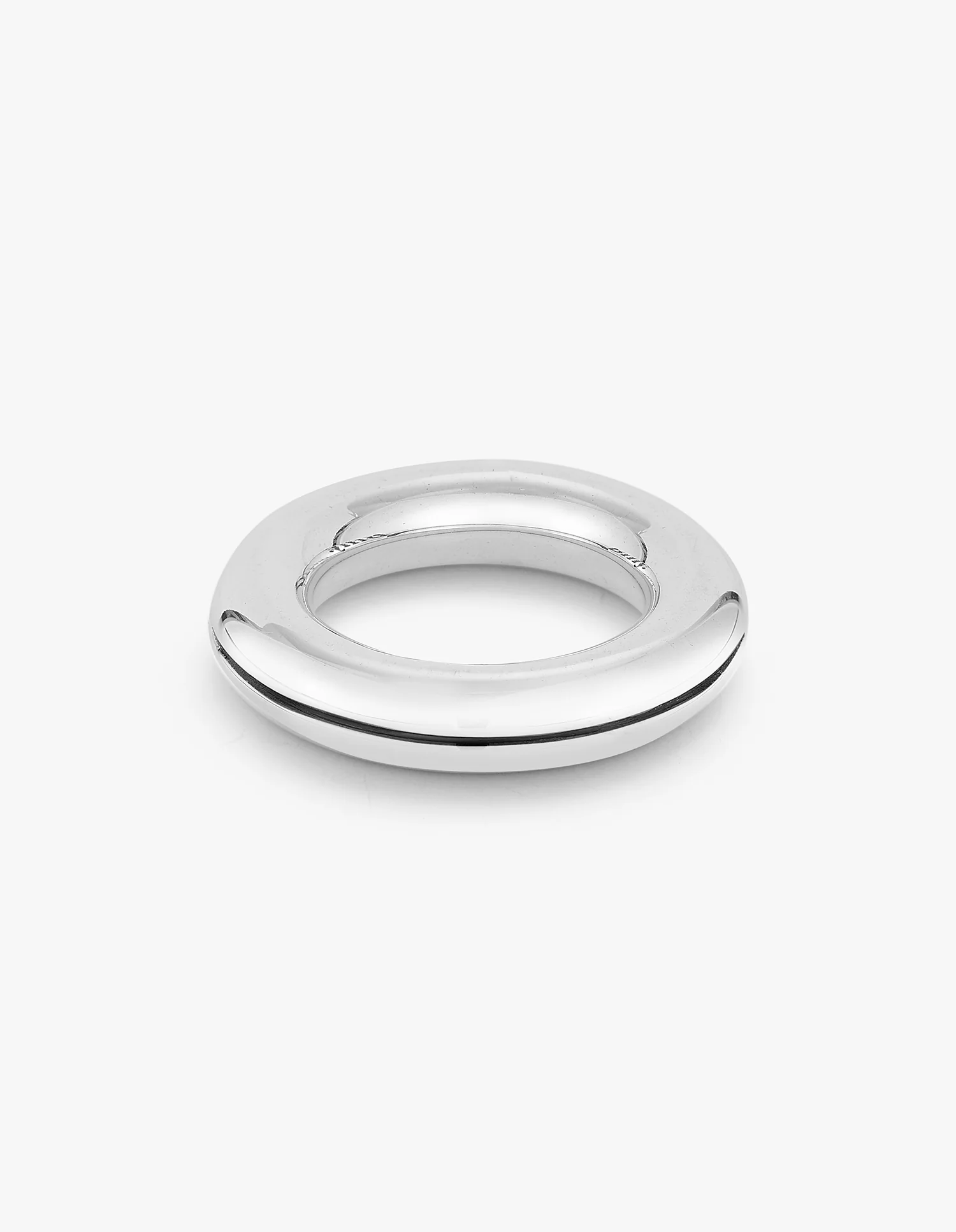 Notched Jumbo Carousel Ring in Silver