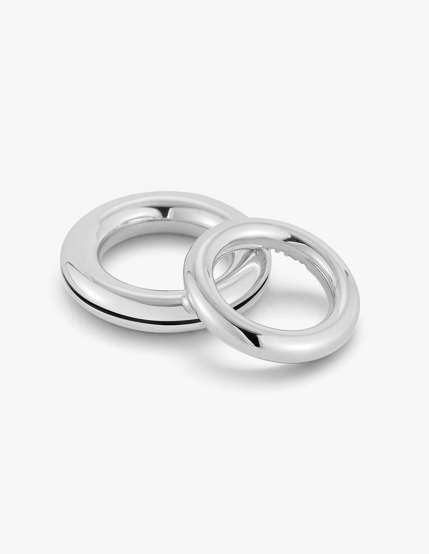 Notched Jumbo Carousel Ring in Silver - Image 3