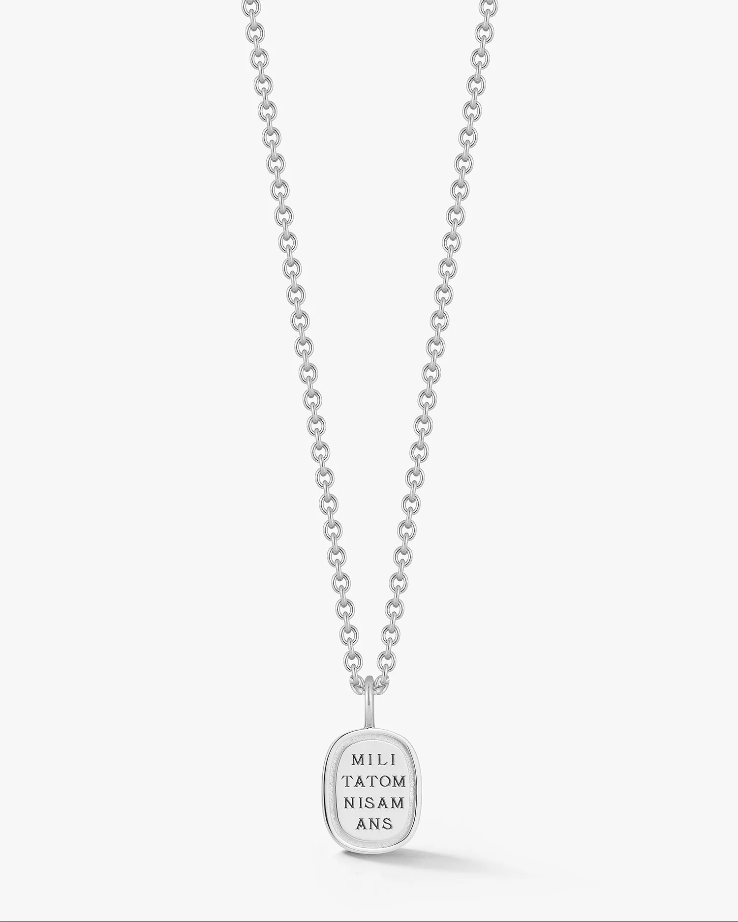 Small Love is War Pendant in Silver