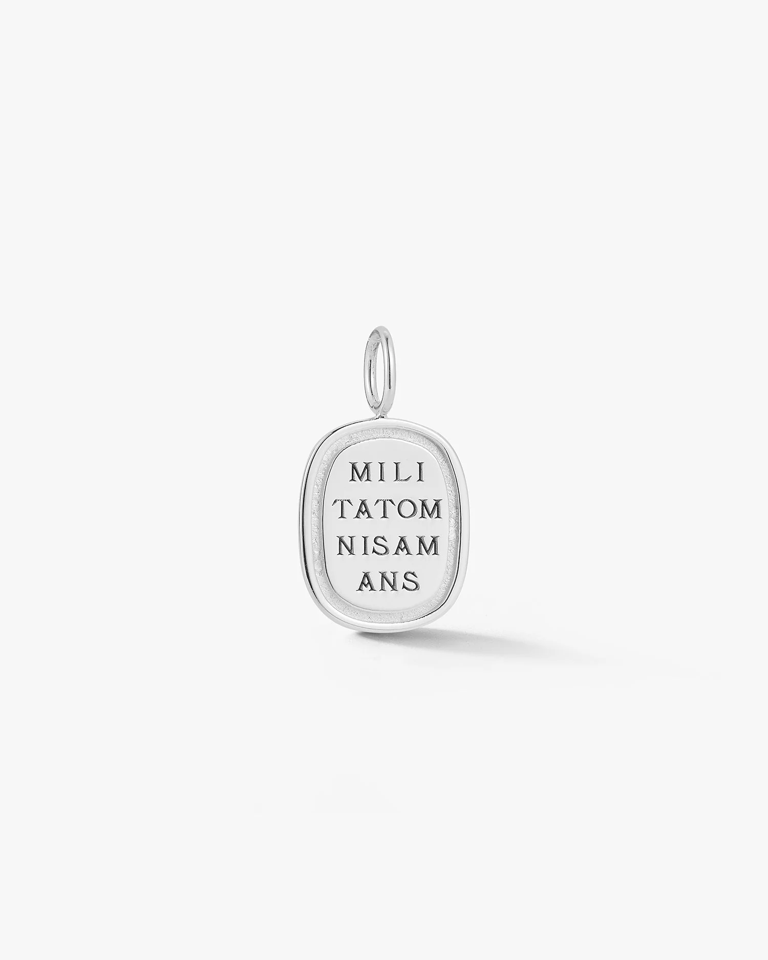 Small Love is War Pendant in Silver - Image 2