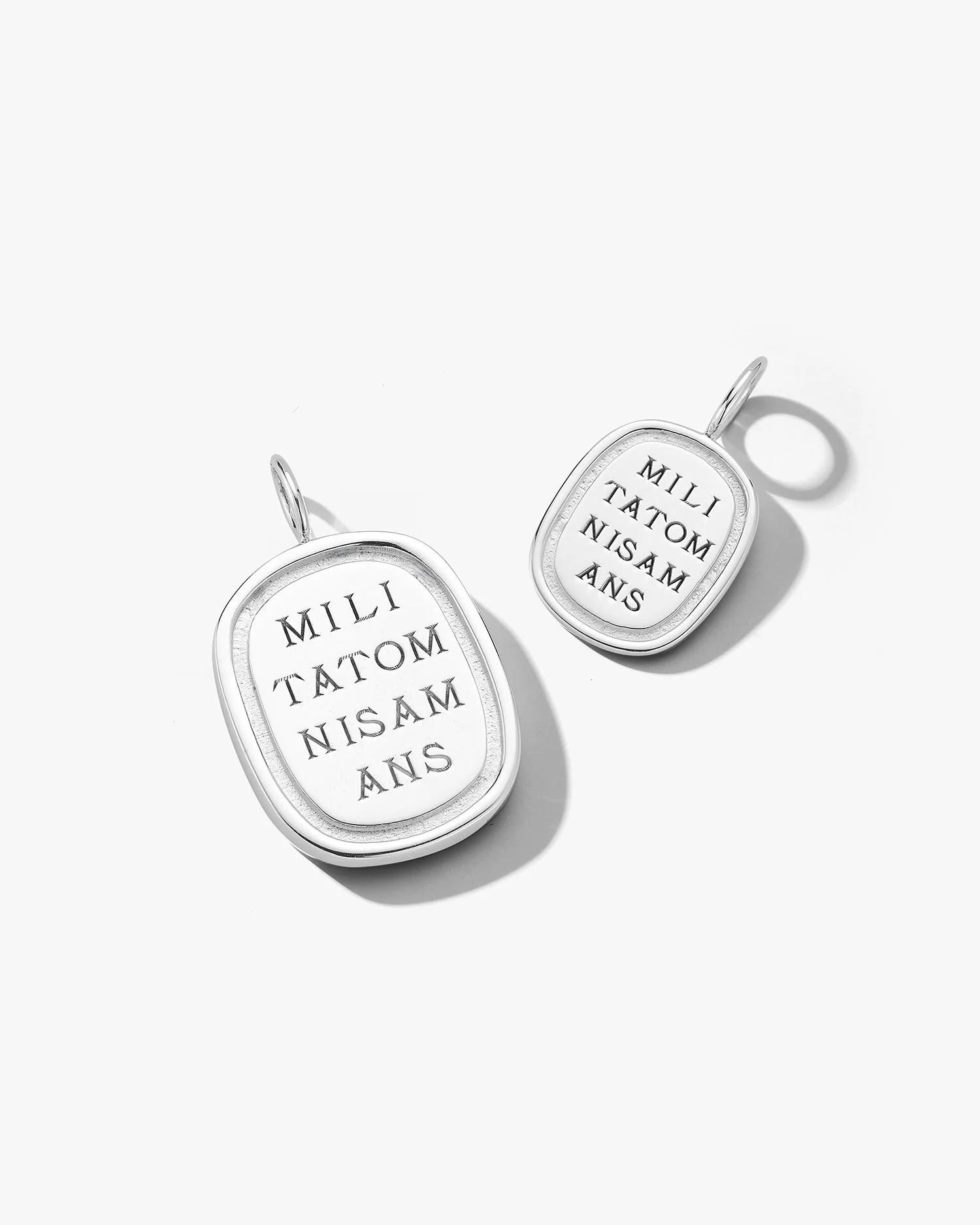 Large Love is War Pendant in Silver