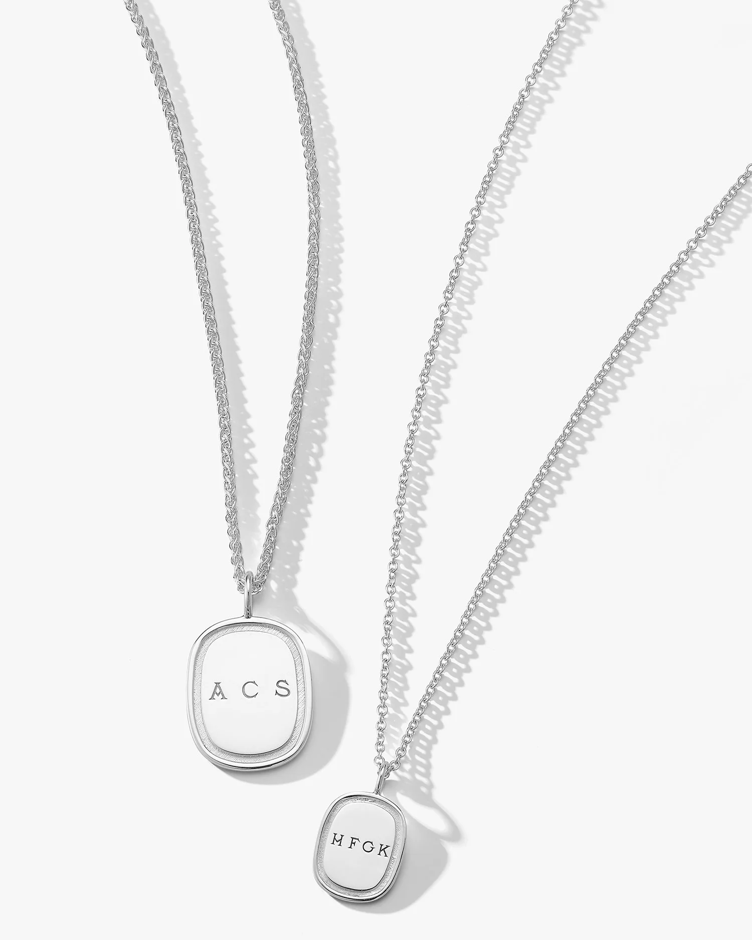 Small Oblong Pendant in Silver - Image 2