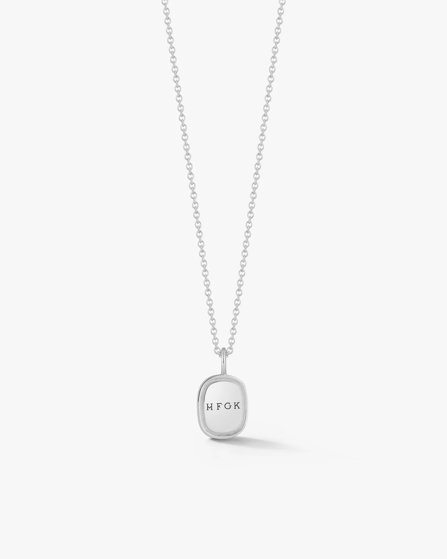 Small Oblong Pendant in Silver - Image 4